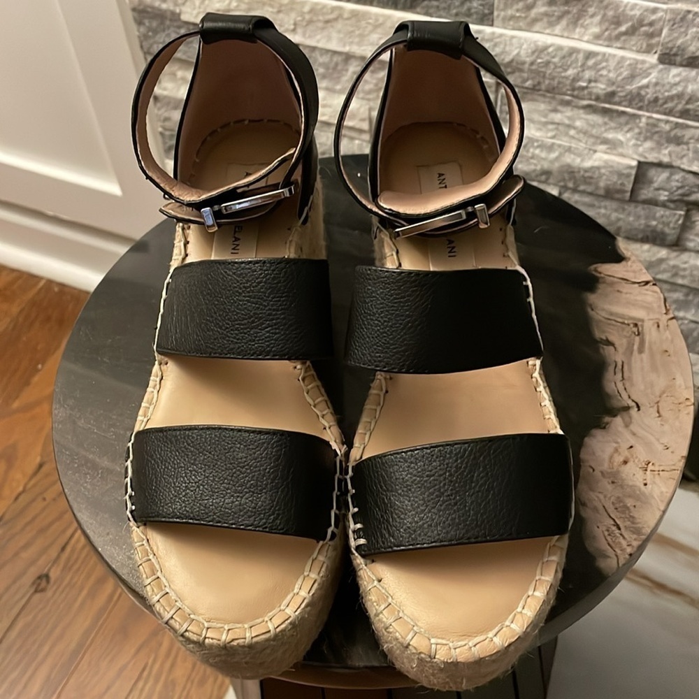 ANTONIO MELANI WOMEN WEDGE PLATFORM LEATHER SANDALS 6.5 - Picture 5 of 7